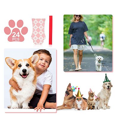 Dog Disposable Foot Covers for Indoor and Outdoor 6 Set 24 Pcs