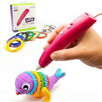 3D Pen Make - 3D Pen for Kids with 6 PCL Filaments, Stencil Book