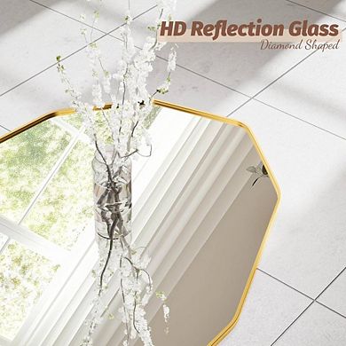 Irregular Full Length Gold Mirror