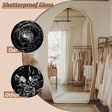Irregular Full Length Gold Mirror