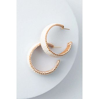 Natural Raffia Hoops