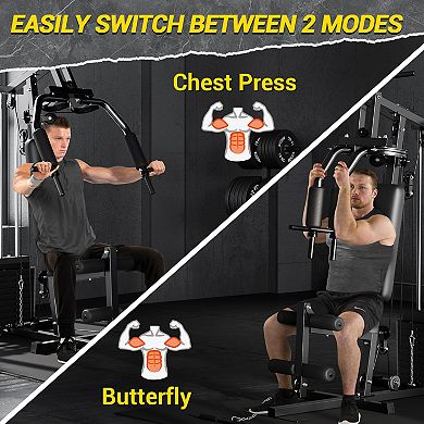 All-in-One Home Gym System,100 LBS Weight Stack,Full Body Strength Training Machine