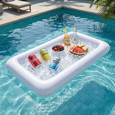 Inflatable Floating Cooler Pool Drink Holder for Pool Beach Outdoor Party Beverage Storage