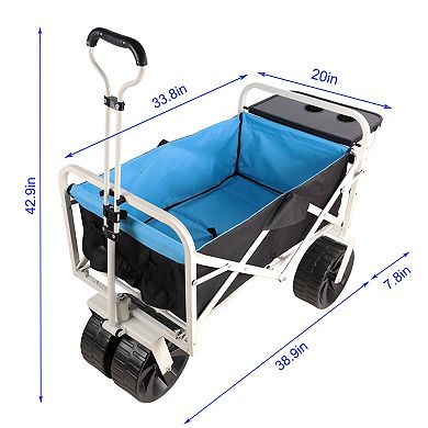 Whisen Folding Wagon Garden Shopping Beach Cart