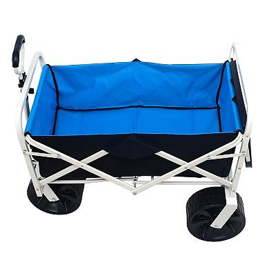Whisen Folding Wagon Garden Shopping Beach Cart