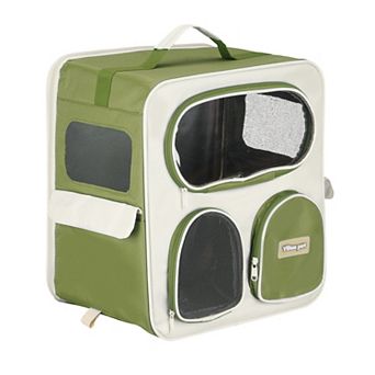 1 pc Pet Backpack Carrier, Portable and Ventilated, Small Animals Travel Bag, 14.96x11x16.9 Inch