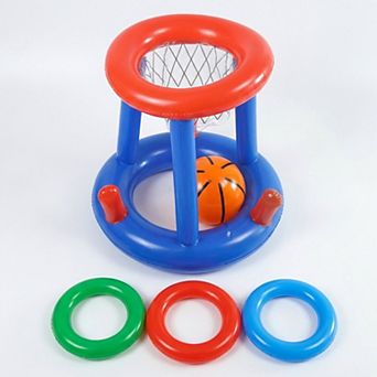 Inflatable Pool Basketball Game Set Floating Hoop Water Toy Backyard Pool Games