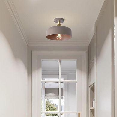 Modern Brass Accent Canopy Light