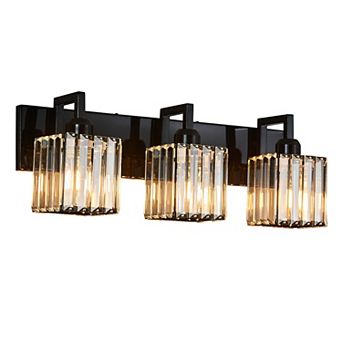 ZLAIQB 20.47" 3-Light Modern Crystal Bathroom Wall Lamp