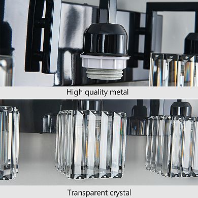 ZLAIQB 20.47" 3-Light Modern Crystal Bathroom Wall Lamp
