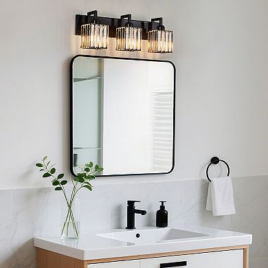 ZLAIQB 20.47" 3-Light Modern Crystal Bathroom Wall Lamp