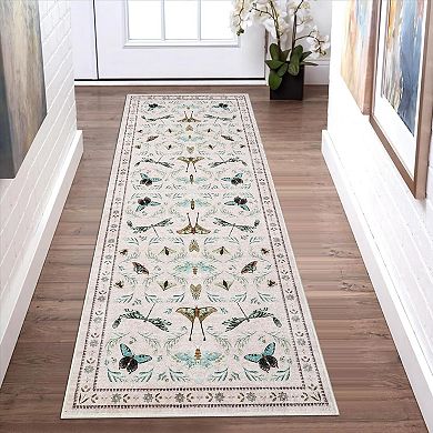 Insect Washable Soft Area Rugs Ultra-Thin Non Slip Dining Room Stain Resistant Rug Large Carpet