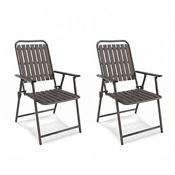 Whisen 2 pc Folding Chair, No Assembly Required