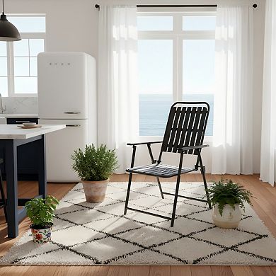 Whisen 2-Piece Folding Chair, No Assembly Required