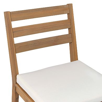 5-Piece Patio Table and Chairs Set Removable Cushions for Garden