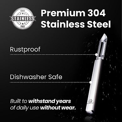 Stainless Steel Vegetable Peeler, Ultra Sharp Potato Peeler, Seamless One-Piece Design