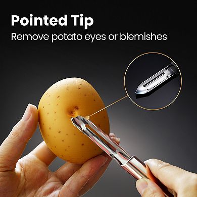 Stainless Steel Vegetable Peeler, Ultra Sharp Potato Peeler, Seamless One-Piece Design
