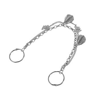 12.8" Adjustable Handbag Strap for Purses 1 pc Leaf Silver Tone