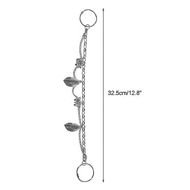 12.8" Adjustable Handbag Strap for Purses 1Pc Leaf Silver Tone