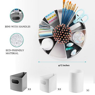 360 Rotating Storage Lazy Susan Office Organizer