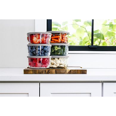 Dura Living™ 12-Piece, 2 Cup Glass Food Round Storage Set