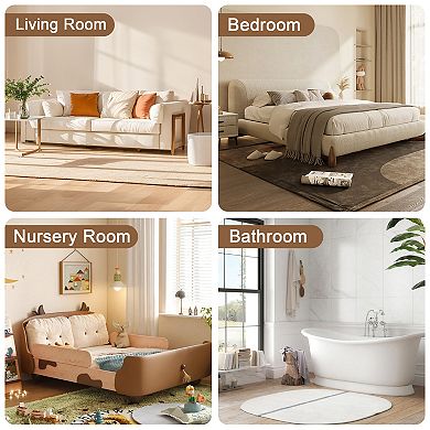 DOMETOURE White 62-in. Portable 6-Cube Wardrobe Closet with Magnetic Doors & Hanging Rods