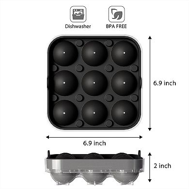 2" Ice Tray Combo Silicone Reusable 2 Pack