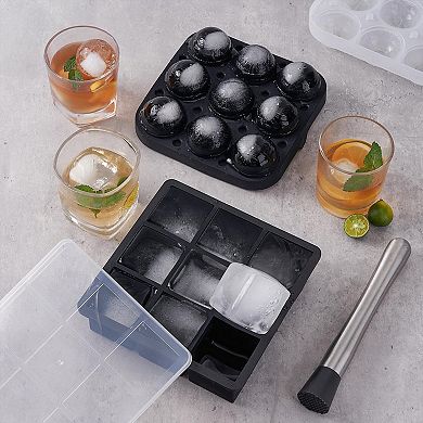 2" Ice Tray Combo Silicone Reusable 2 Pack