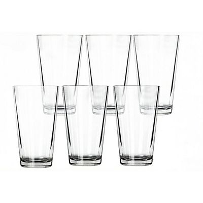 Great Ambitions Set of 6 - 16 oz Pint Glasses, Freezer & Dishwasher Safe  for Beverages & Cocktails