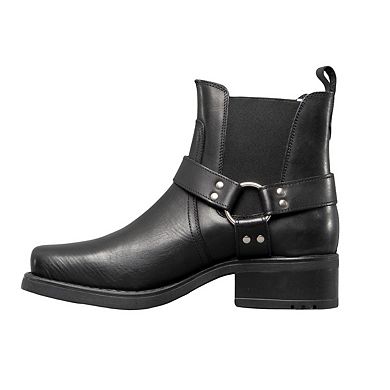 Woodland Mens Low Harley Gusset Harness Leather Boots