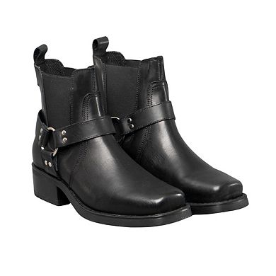 Woodland Mens Low Harley Gusset Harness Leather Boots