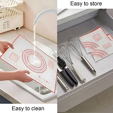 Swtroom 24" x 16" Silicone Pastry Mat Rolling Baking Mat Dough Kneading Mat with Measurements