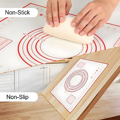 Swtroom 24" x 16" Silicone Pastry Mat Rolling Baking Mat Dough Kneading Mat with Measurements