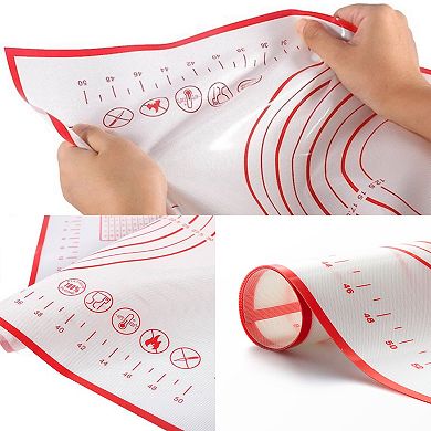 Swtroom 24" x 16" Silicone Pastry Mat Rolling Baking Mat Dough Kneading Mat with Measurements