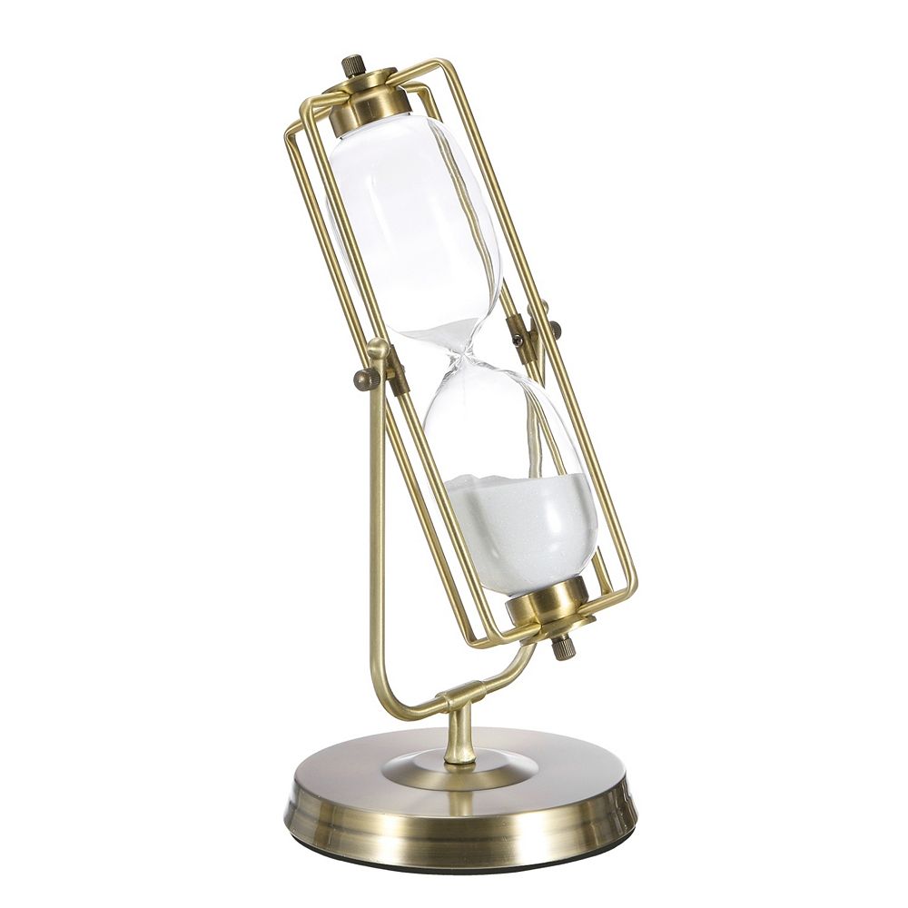 Vintage Sand Timer 30-Minute Brass Sandglass Rectangular White Sand, 5. ...