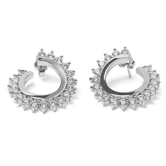 Belinda Jewelz Sterling Silver Gemstone Star Burst Drop Stud Earrings
