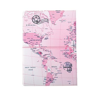1Pc World Map Print Passport Holder for Secure Travel Organization