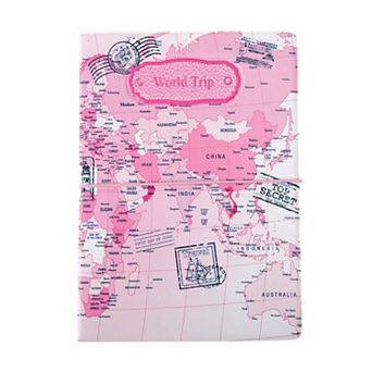 1 pc World Map Print Passport Holder for Secure Travel Organization