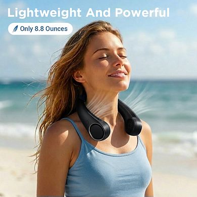 Portable Neck Fan, Without Blades, Supports USB Charging, 3 Speed Settings, Suitable for Travel, Out
