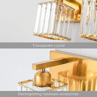 ZLAIQB 36.22" 5-Light Modern Crystal Bathroom Wall Lamp