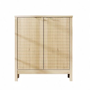 5 tier Shoe Storage Cabinet with Fluted Doors, Adjustable Shelves & Hidden Shoe Rack for Entryway