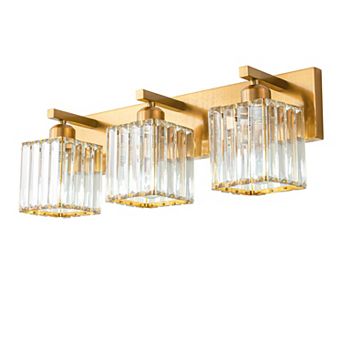 ZLAIQB 20.47" 3-Light Modern Crystal Bathroom Wall Lamp