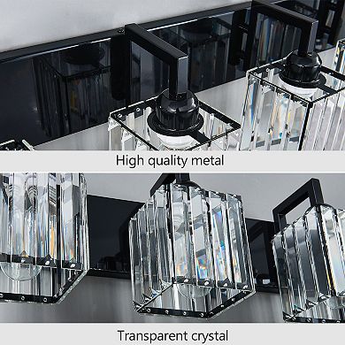 ZLAIQB 36.22“ 5-Light Modern Crystal Bathroom Wall Lamp