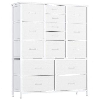 Danolapsi 15 Drawers Dresser, Tall Dressers Fabric Storage Dresser Organizer Large Chest of Drawers