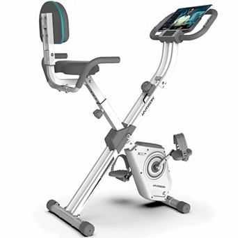 HARISON Folding Exercise Bike, Magnetic X-Bike with 16-Level Magnetic Resistance (HRK-X3L White)