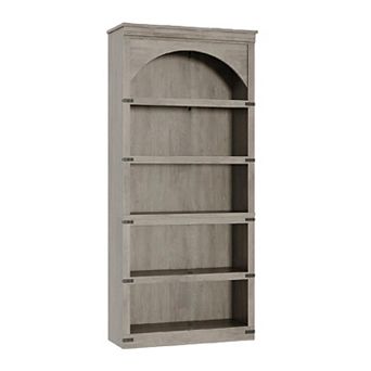 Farmhouse Arched Bookshelf, Wooden Arch Book Shelf with Wooden Base, 5 tier Bookshelves
