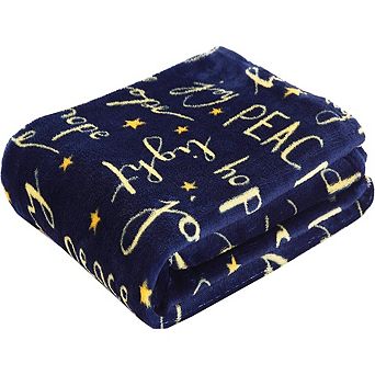 Velvet Touch Ultra Plush Christmas Holiday Fleece Throw