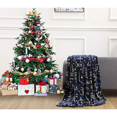Velvet Touch Ultra Plush Christmas Holiday Fleece Throw
