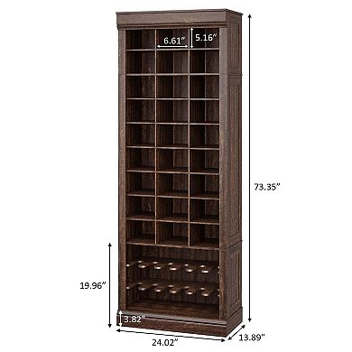 Shoe Cabinet with 27 Cubbies and Tall Boot Space 10-Tier Freestanding Shoe Storage Organizer