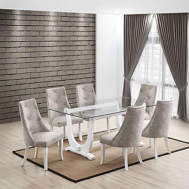 Kings Brand Furniture Dining Table with Rectangular MDF Top